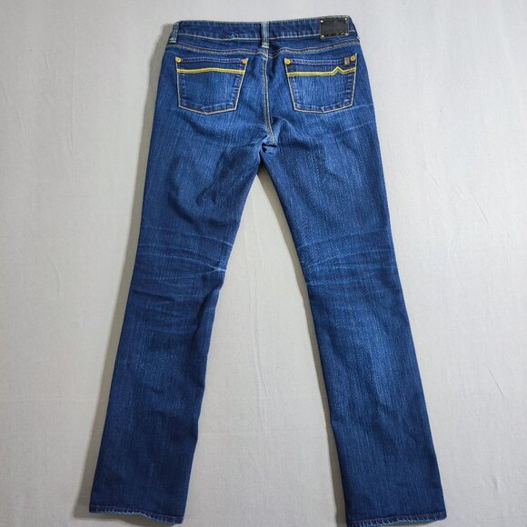 Buffalo Jeans women's sz 30 ink blue colour Selvedge Low rise Straight leg denim - Picture 3 of 13